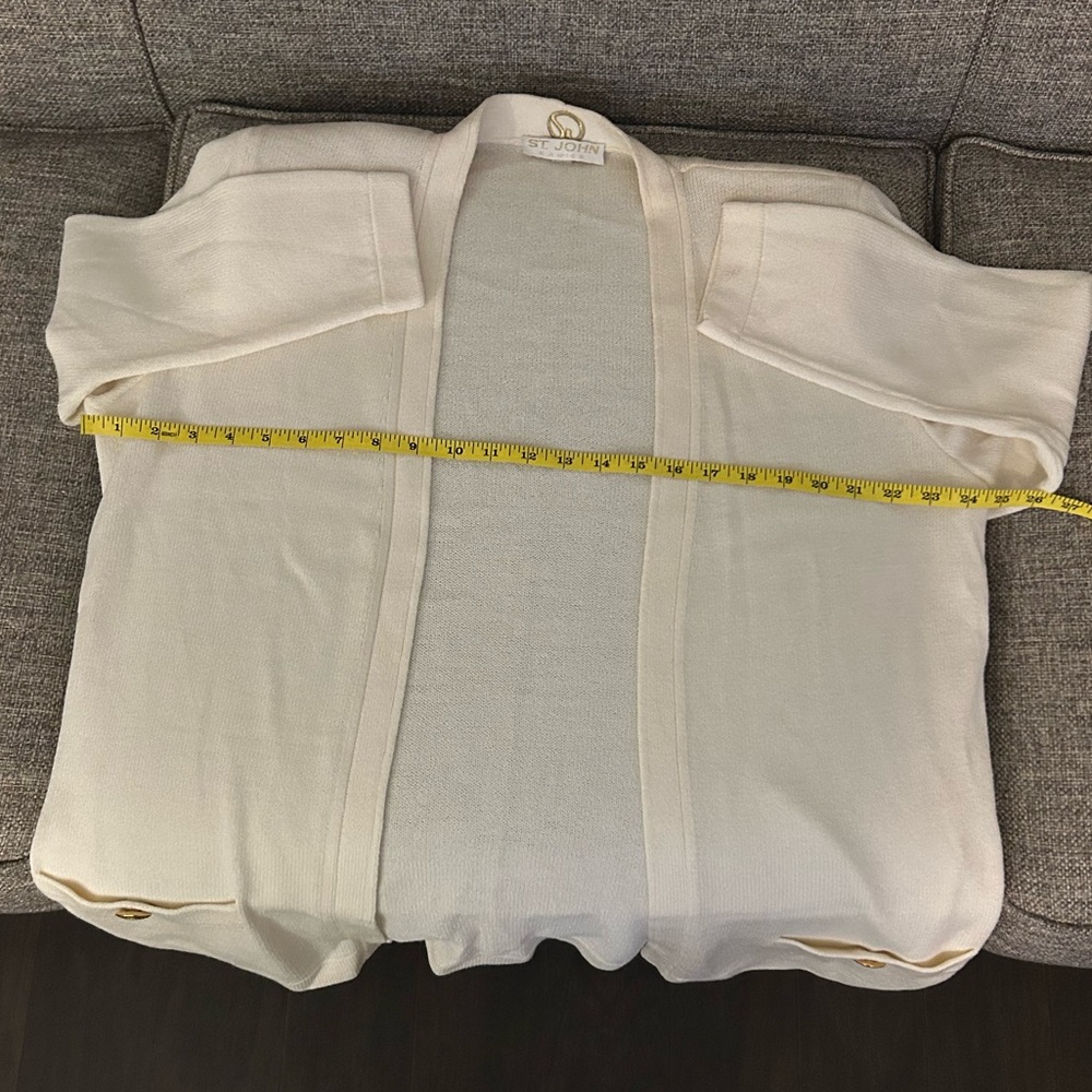 St. John Cream Women's Cardigan - Picture 8 of 8